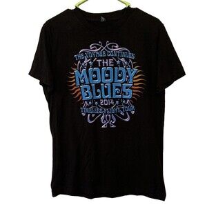 Moody Blues 2014 Timeless Flight Concert Tour T Shirt Black - Size Medium